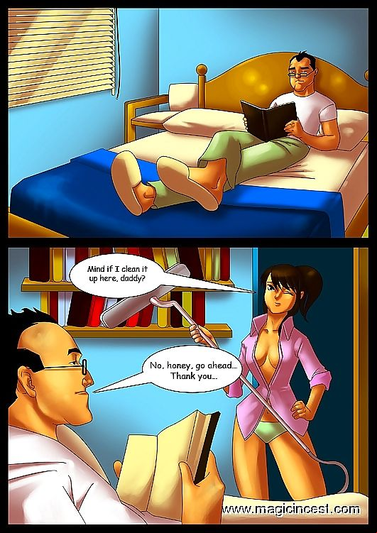 Cleaning of daddyâ€™s room turns into the fuck