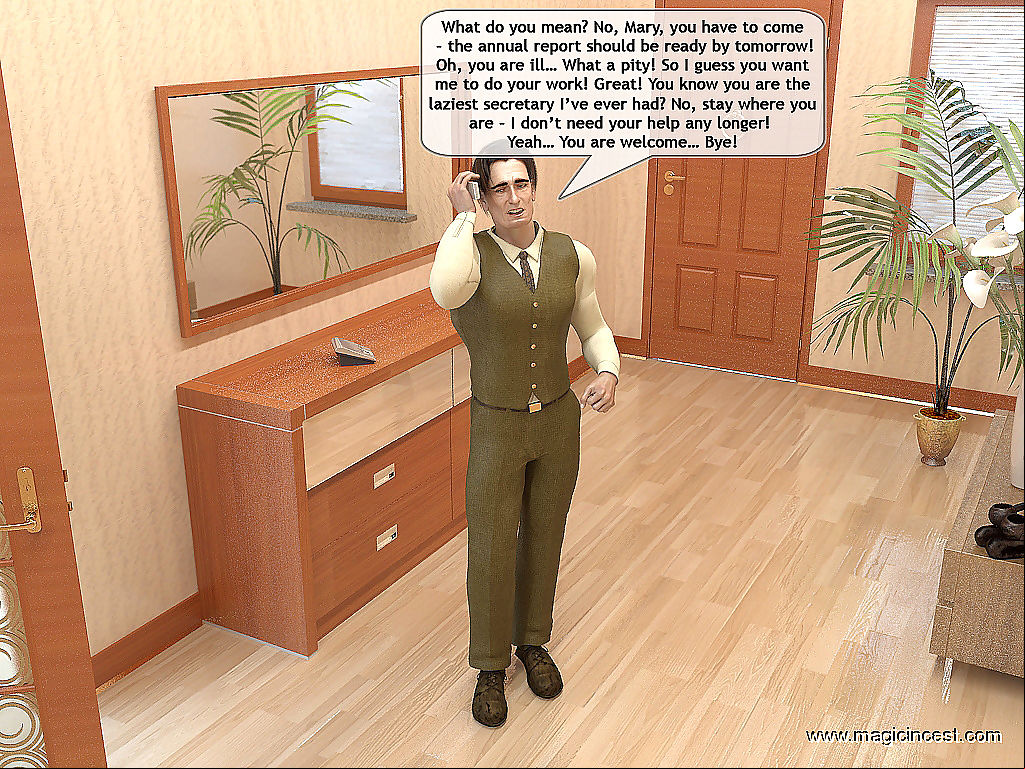 Dadâ€™s new secretary- Magic Incest